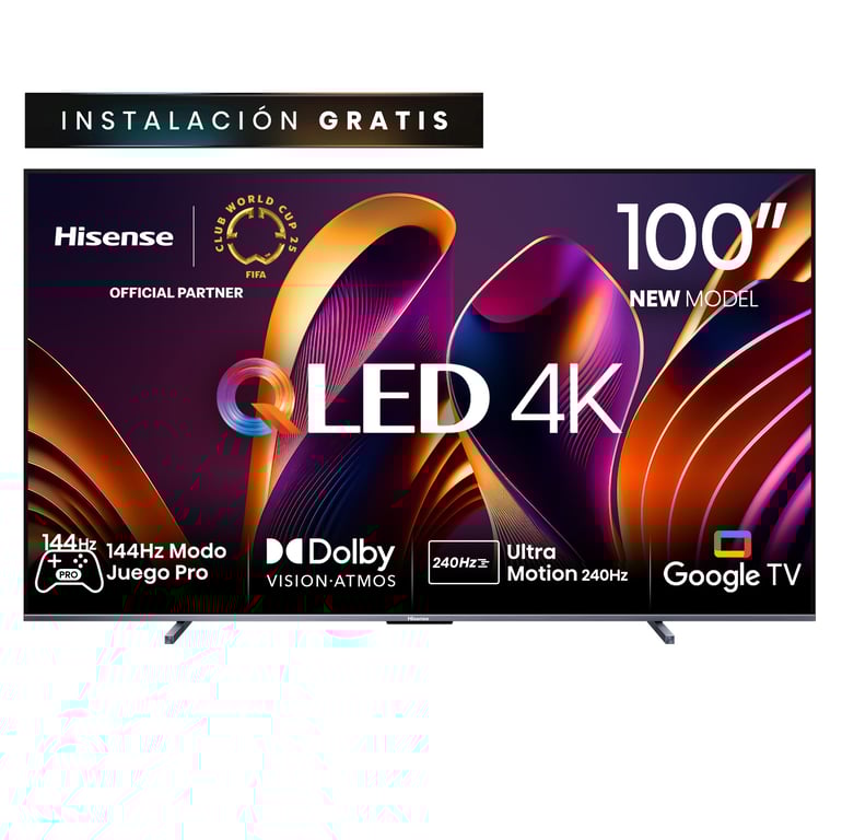 HISENSE - QLED Smart Tv 100" 100Q7N 4K Ultra HD 144 Hz GOOGLE TV ...