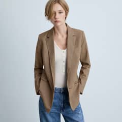 MANGO - Blazer Cruzada Pata De Gallo Mujer