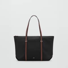 MANGO - Bolso Shopper Nylon Mujer