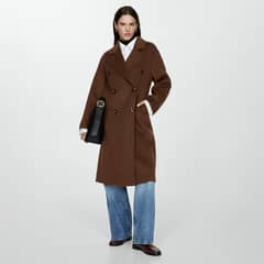 MANGO - Abrigo Lana Handmade Oversize Mujer