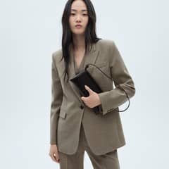 MANGO - Blazer Traje Micro Pata De Gallo Mujer