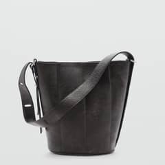MANGO - Bolso Bucket Efecto Piel Mujer
