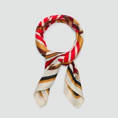 MANGO - Pañuelo Satinado Estampado Mujer