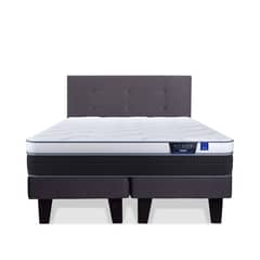 FLEX - Cama Europea Nexus King + Respaldo Royal Grafito