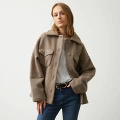 MANGO - Chaqueta Bouclé Bolsillos Mujer