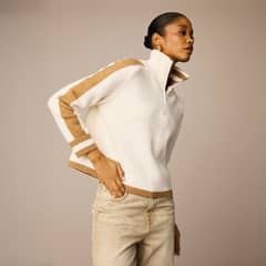 MANGO - Sweater Cremallera Detalle Rayas Mujer
