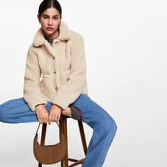 MANGO TEEN - Chaqueta Bolsillos Borreguito Mujer