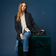 NICOLI - Blazer Espiga Azul Mujer