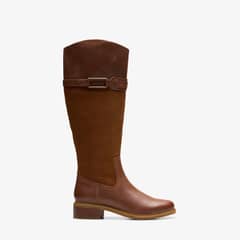 CLARKS - Bota Mujer Cuero Beige
