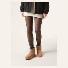 CALZEDONIA - Panty Térmico Efecto Transparente 30 Deniers con Lunares Mujer