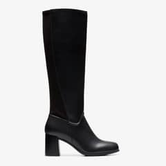 CLARKS - Bota Mujer Cuero Negro