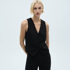 MANGO - Chaleco Traje Botones Mujer