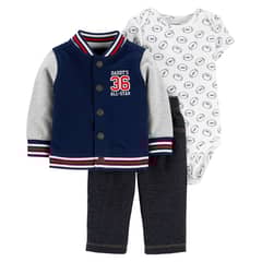 CARTER'S - Conjunto 3 Piezas Chaqueta, Body Y Pantalón Bebé Niño Bebé Niño