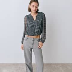 BROWNIE - Blusa Smock Estampada Mujer