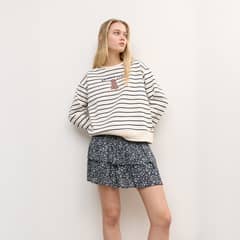 BROWNIE - Falda Volantes Estampado Flor Bicolor Mujer