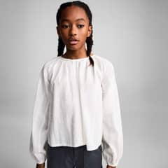 MANGO KIDS - Blusa Fluida Detalles Bordados Niña
