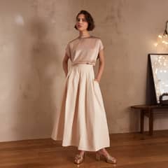 MAISON 123 - Falda Etincelle Larga Algodón Mujer
