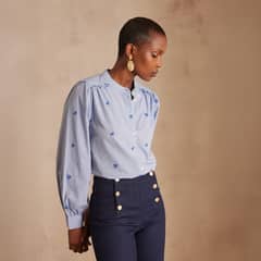 MAISON 123 - Blusa Priscile Manga Larga Estampado Mujer