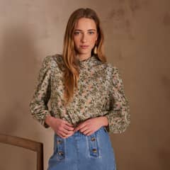 MAISON 123 - Blusa Promesse Estampada Algodón Mujer