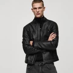MANGO MAN - Chaqueta Biker Napa Marrón Hombre