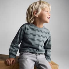 MANGO KIDS - Polera Rayas Triples Bebé Niño Algodón