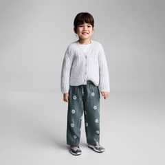 MANGO KIDS - Pantalón Algodón Bordado Bebé Niña Algodón