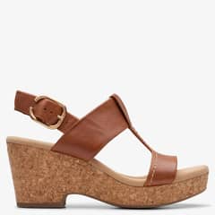 CLARKS - Sandalia Mujer Cuero Beige