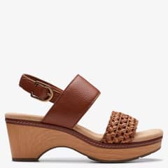 CLARKS - Sandalia Mujer Cuero Beige