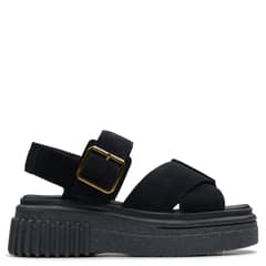 CLARKS - Sandalia Mujer Cuero Negro