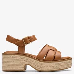 CLARKS - Sandalia Mujer Cuero Beige