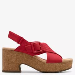CLARKS - Sandalia Mujer Rojo