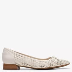 CLARKS - Zapato Formal Mujer Cuero Blanco