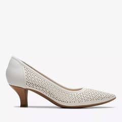 CLARKS - Zapato Formal Mujer Cuero Blanco