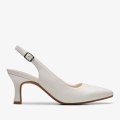 CLARKS - Zapato Formal Mujer Cuero Blanco