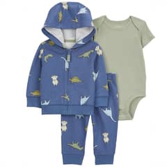 CARTER'S - Conjunto 3 Piezas Poleron, Pantalón Buzo Y Body Bebé Niño Bebé Niño