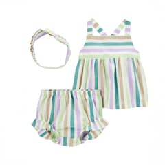 CARTER'S - Conjunto 3 Piezas Polera, Short Bombacho Y Cintillo Bebé Niña Bebé Niña