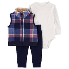 CARTER'S - Conjunto 3 Piezas Poleron, Pantalón Buzo Y Body Bebé Niño Bebé Niño