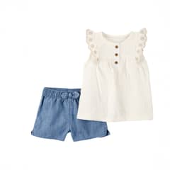 CARTER'S - Conjunto 2 Piezas Blusa Y Short Bebé Niña Bebé Niña