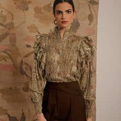 CHERUBINA - Blusa Estampada Manga Larga Mujer