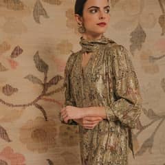 CHERUBINA - Vestido Largo Estampado Mujer