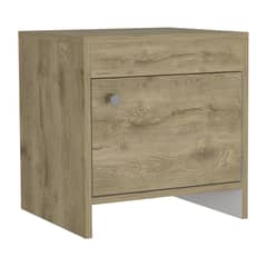 TUHOME - Velador 1 Puerta Colore Macadamia Y Blanco