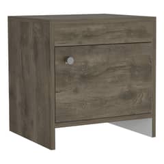 TUHOME - Velador 1 Puerta Colore Bellota Y Blanco