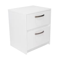 TUHOME - Velador Argento 2 Cajones Blanco