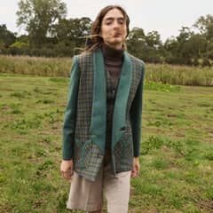 BYAN - Blazer Cuadros Lana Mujer