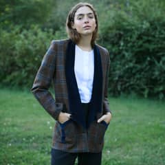 BYAN - Blazer Cuadros Lana Mujer