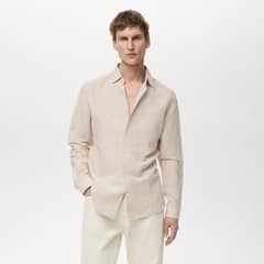 MANGO MAN - Camisa Rug Regular Fit Raya Diplomatica Hombre