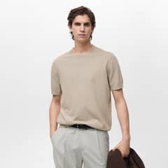 MANGO MAN - Polera Punto Fino Algodón Hombre