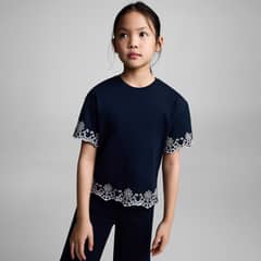 MANGO KIDS - Camiseta Algodón Bordado Suizo Niña