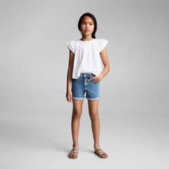 MANGO KIDS - Shorts Vaqueros Rectos Niña