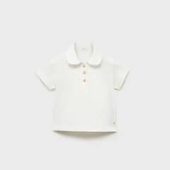 MANGO KIDS - Polera Estilo Polo Unisex Bebé